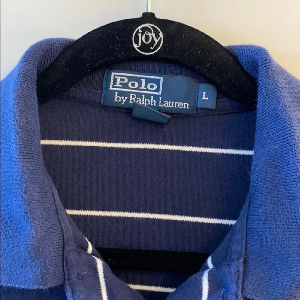Ralph Lauren Blue with White Stripe Polo - Picture 2 of 5